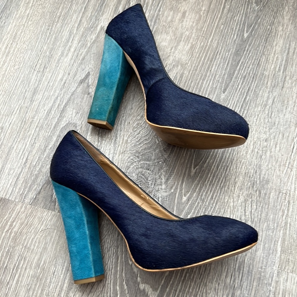 Colorblock comfy work heel - Picture 3 of 4